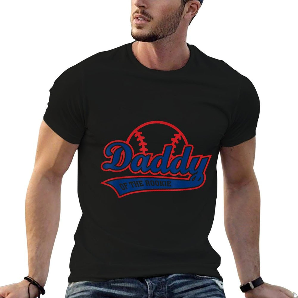 Funny Retro Baseball Daddy of The Rookie  Polyester Blend T-Shirt