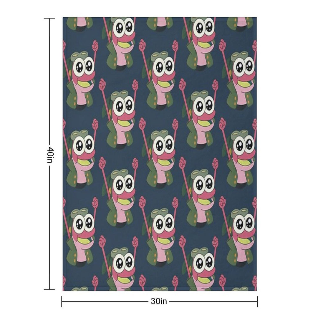 Happy Sprig  Amphibia Compact Throw Blanket