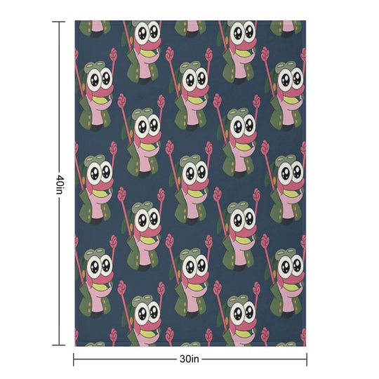 Happy Sprig  Amphibia Compact Throw Blanket