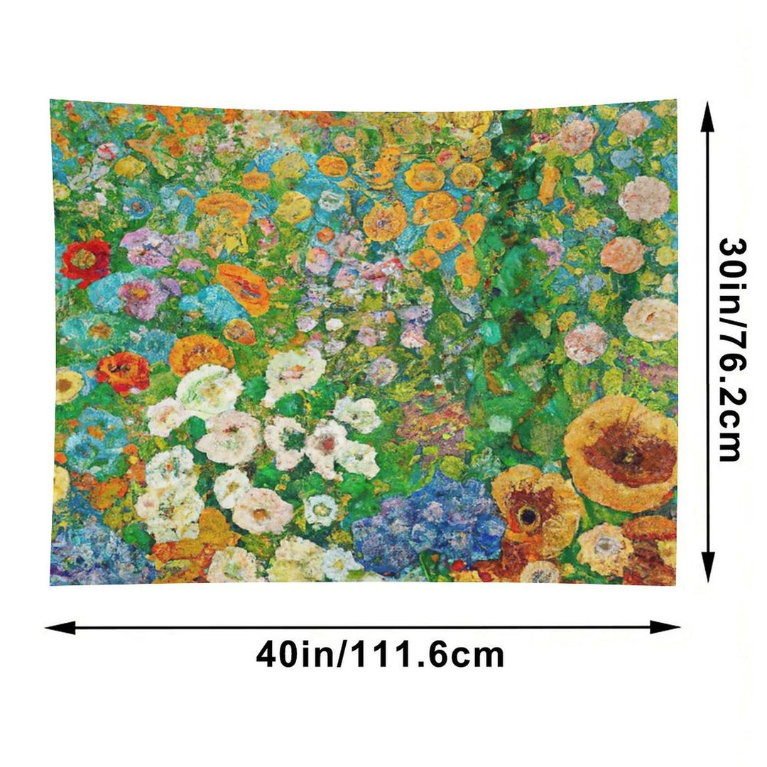 Gustav Klimt Flower Garden Tapestry