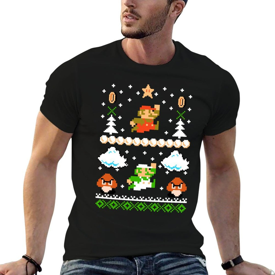 Super Mario Goomba Ugly Christmas Sweater  Trendy Pattern T-Shirt