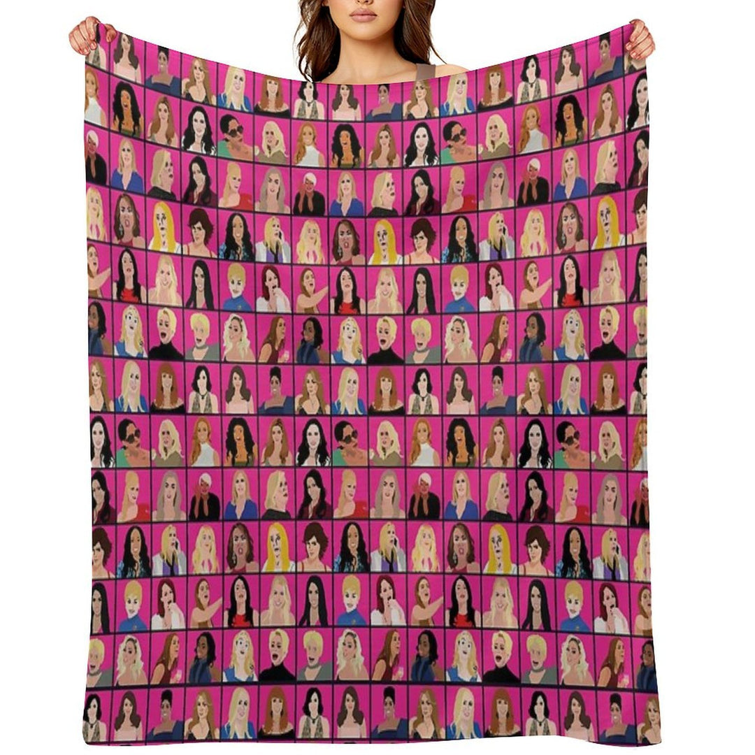 Real Housewives All Stars Plush Throw Blanket