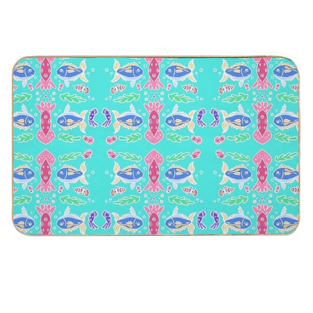 Vibrant Squid  Eco-Friendly Bath Mat
