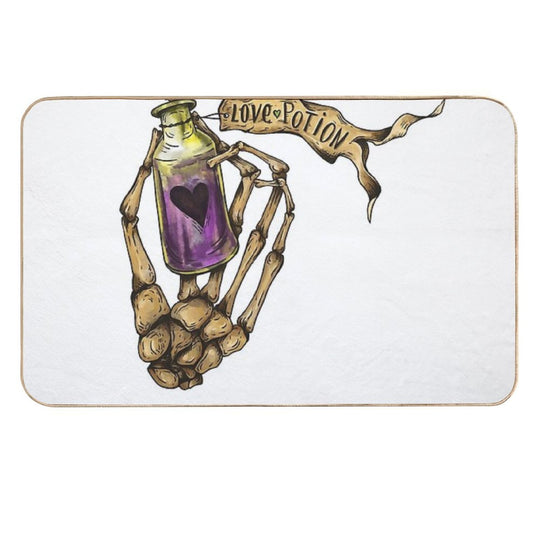 Skeleton Love Potion  Multi-Purpose Bath Mat