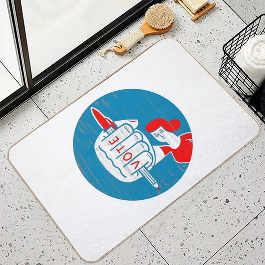 Rise Up And Vote  Easy Maintenance Bath Mat