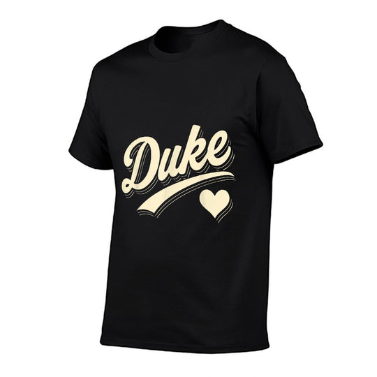 Duke Retro Script Heart Gift for Men Women Kid Boy Girl  Versatile T-Shirt