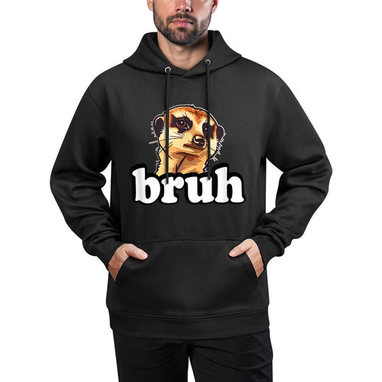 Funny Meme Bruh Kids Meerkat Lover Shrink-Resistant Hoodie