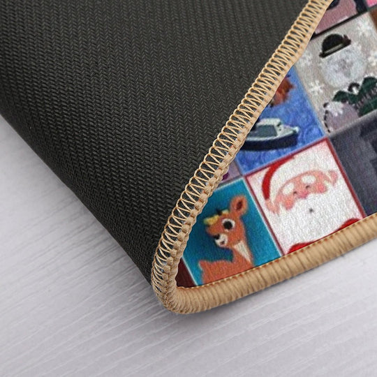 Rudolph Squares  Long-Lasting Bath Mat