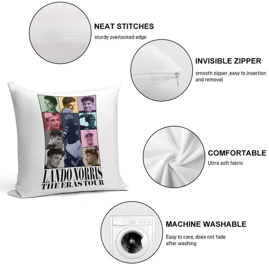 Lando Norris  The Eras Tour Soft Warmth Comfort Throw Pillow