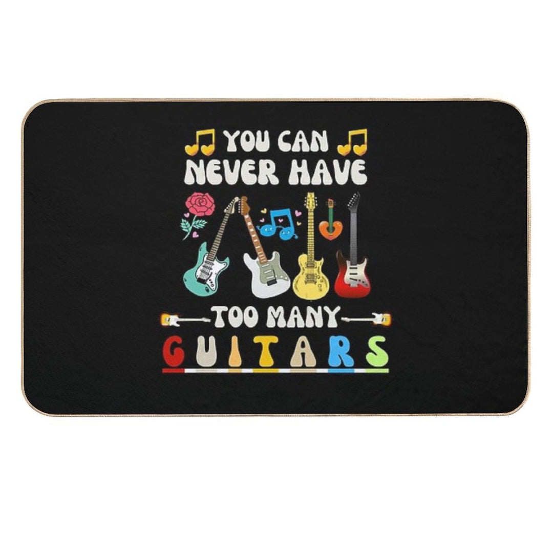 Funny You Can Never Have Many Guitars Humor  Absorbent Bath Mat