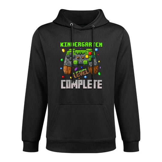 Kindergarten Level Complete Graduation Gamer Pixel Versatile Streetwear Hoodie