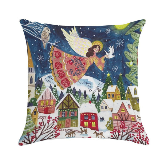 Christmas Angel of Peace Soft Easy Maintenance Throw Pillow