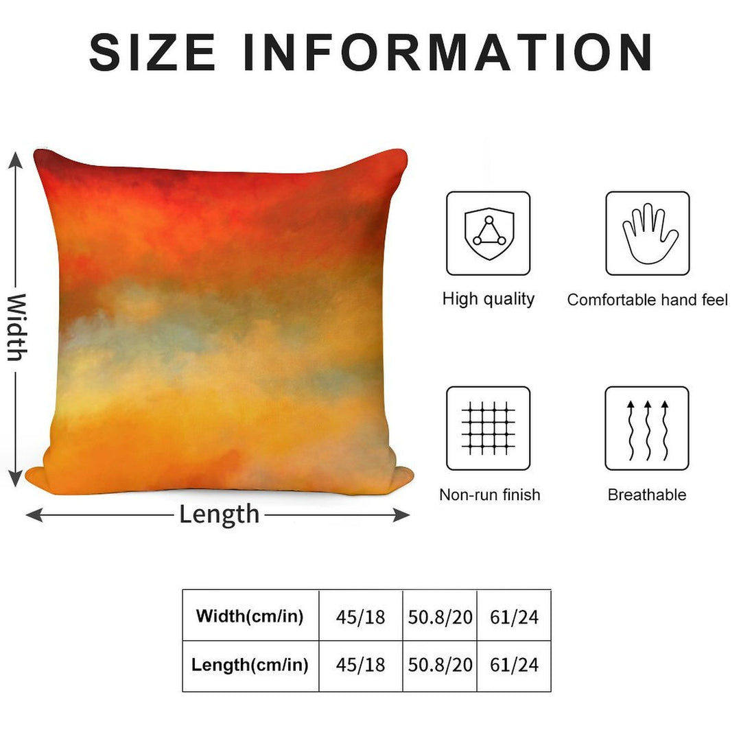 Sunset Colors Throw Pillow Soft High-Density Material Throw Pillow