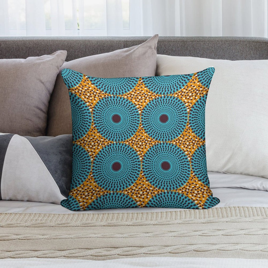 African Fabrics - Wax #3 Soft Warmth Comfort Throw Pillow