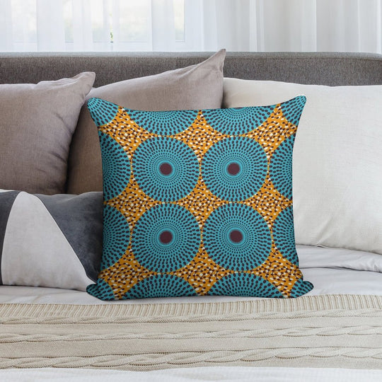 African Fabrics - Wax #3 Soft Warmth Comfort Throw Pillow