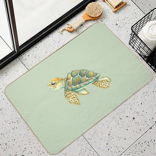 Turtle (green)  High-Traffic Bath Mat