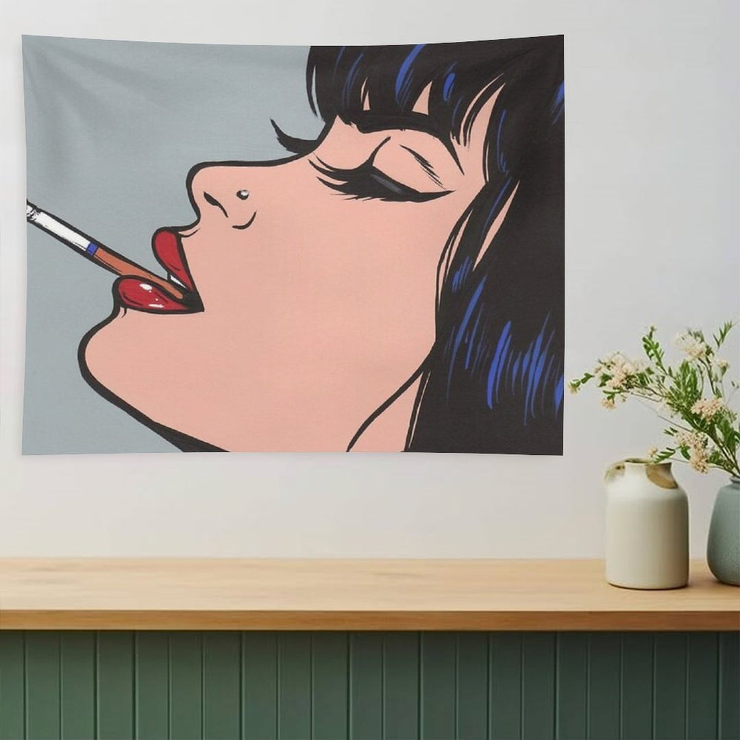 Smoking Girl Tapestry