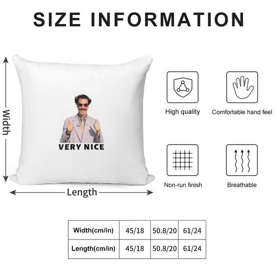 Borat Very Nice Soft Skin-Friendly Throw Pillow