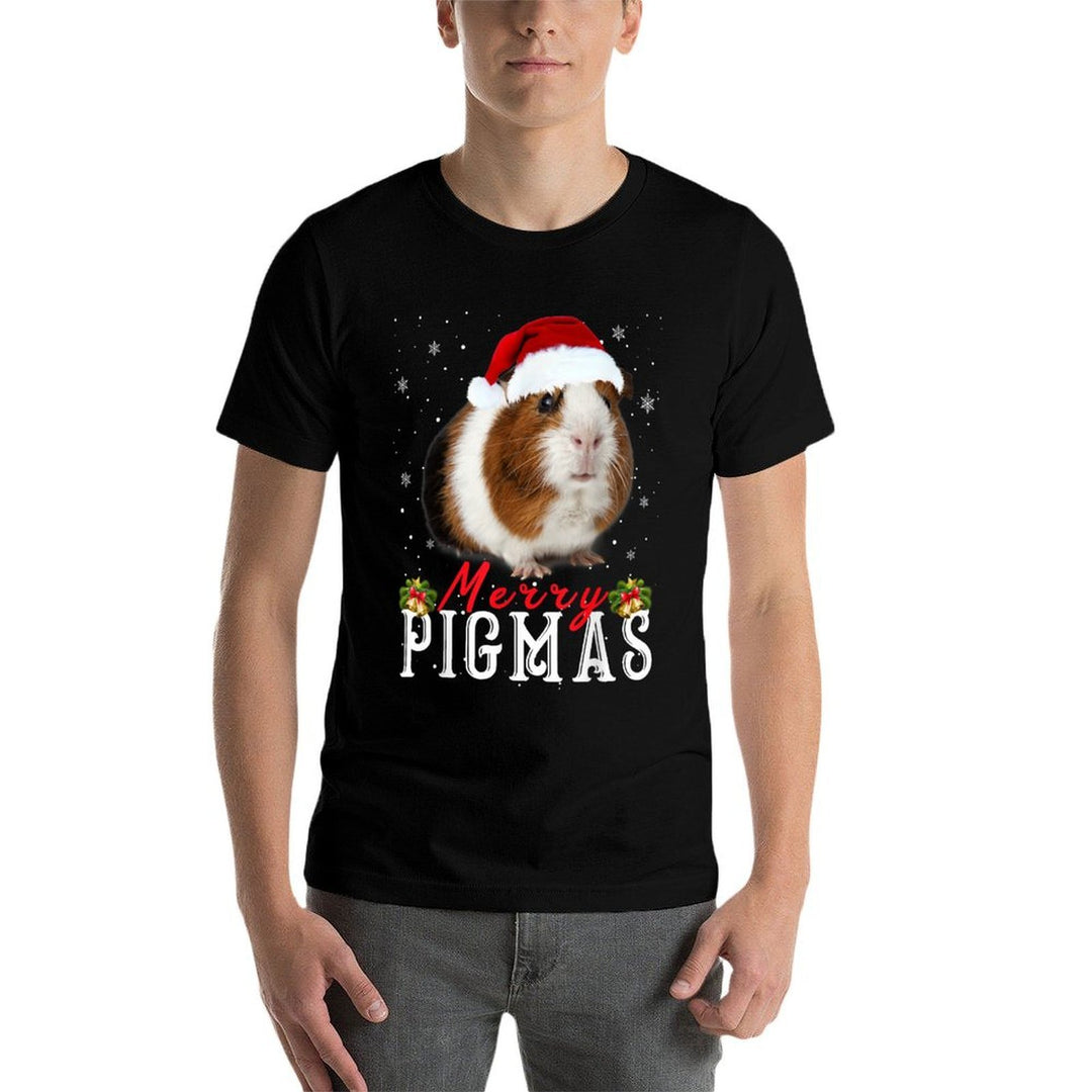 Merry Pigmas Face Mask Funny Guinea Pig Christmas Santa Xmas  Quick-drying T-Shirt