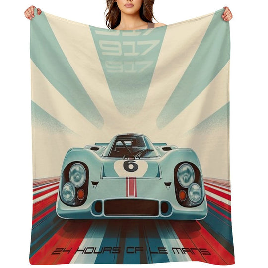 Porsche 917 24 Hours of Le Mans Race Car Gift-ready Throw Blanket