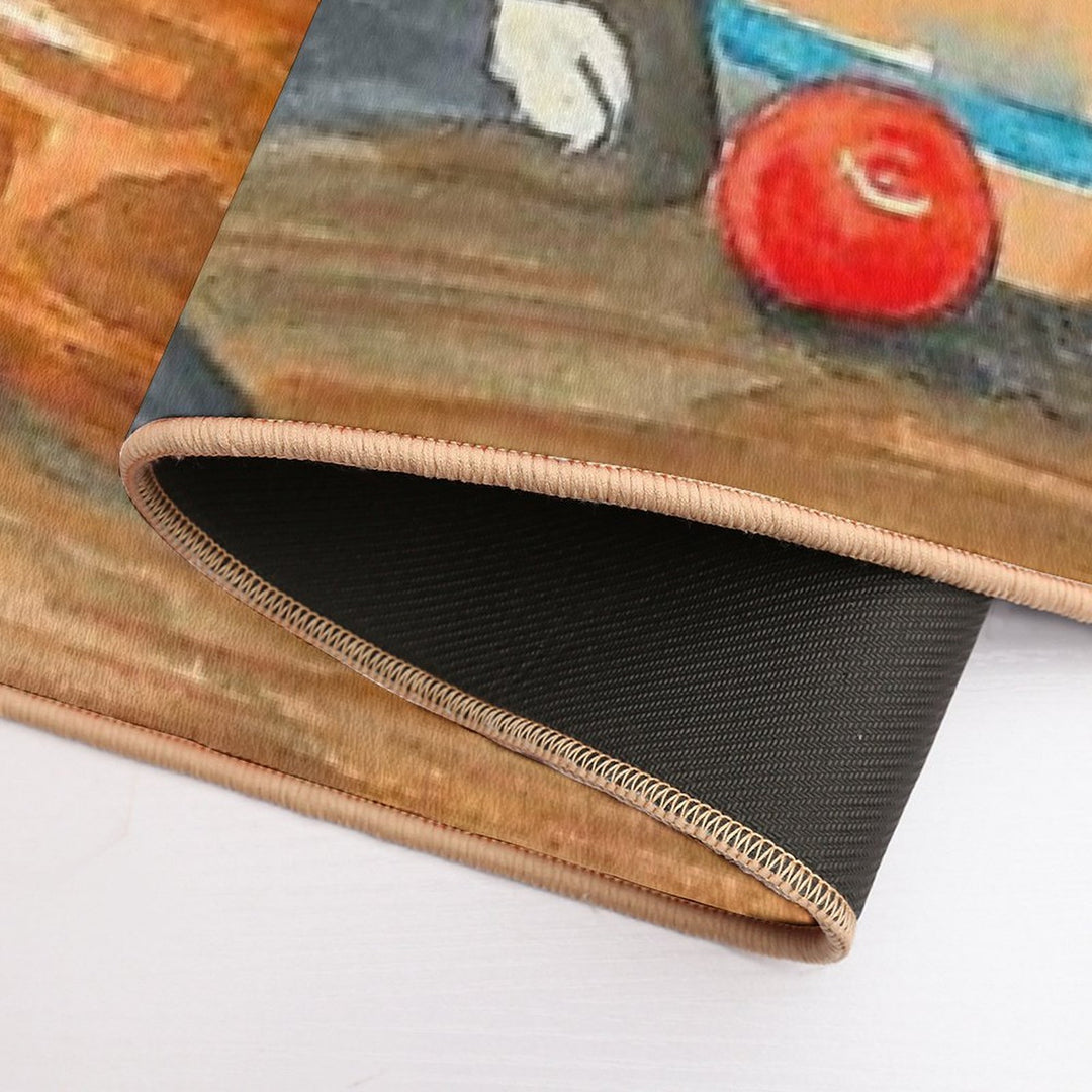 Black Cat on A Sunny Windowsill – Cozy Cottage Illustration  Fade-Resistant Bath Mat