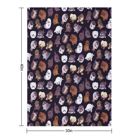 Seal Pup - Dark Premium Throw Blanket