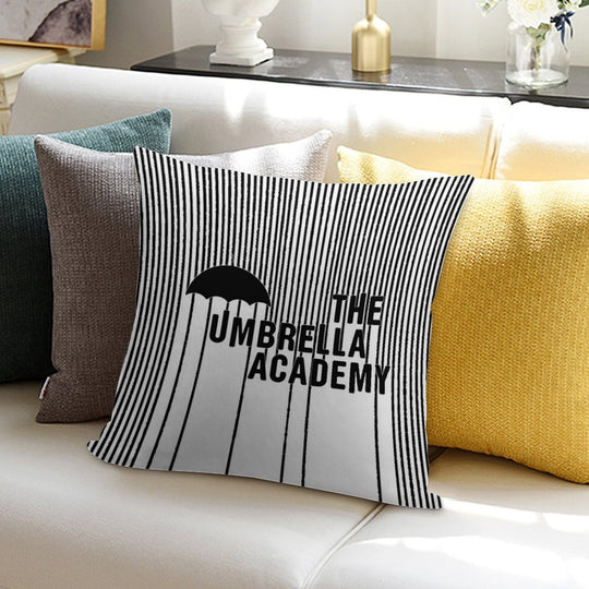 The Umbrella Academy - Logo with Lines Soft Reinforced Edging Throw Pillow