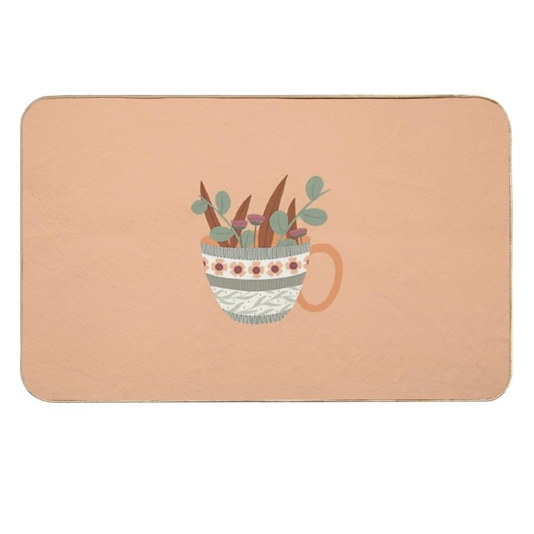 Flower Mug 7  Odorless Bath Mat