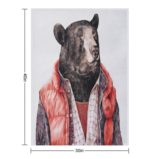 Black Bear All-season Throw Blanket