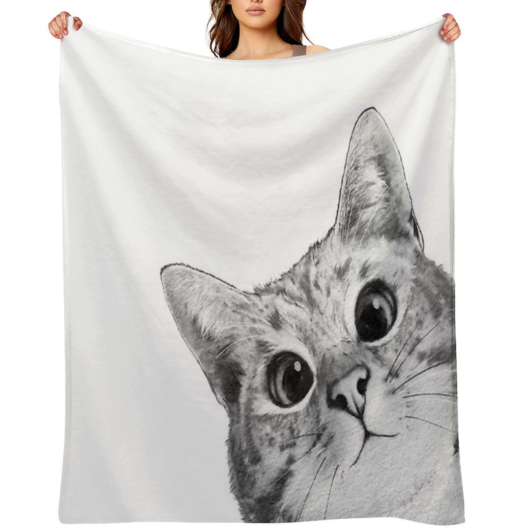 Sneaky Cat Easy Care Throw Blanket