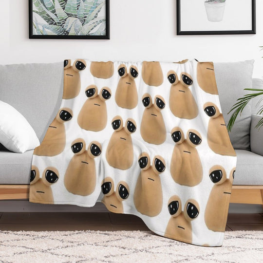 Pou Plush Multi-functional Throw Blanket