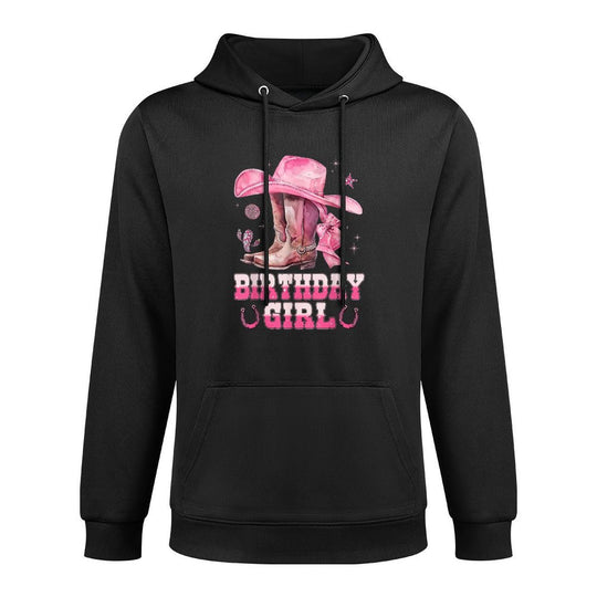 Birthday Cowgirl Western Birthday Girl Party Decoration Machine Washable Hoodie
