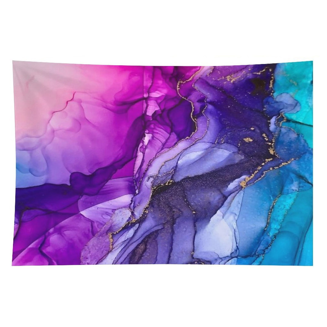 Abstract Vibrant Rainbow Ombre Tapestry
