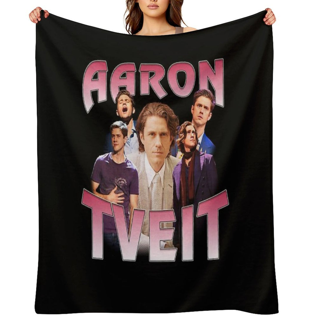 Aaron Tveit Retro Machine-washable Throw Blanket