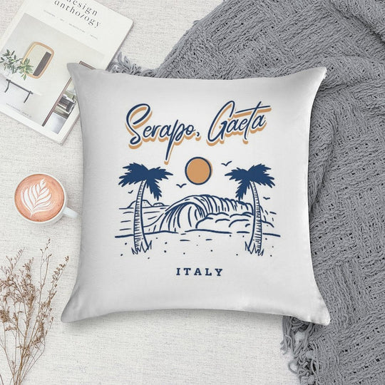 Serapo Gaeta Beach Surfing Italy Soft Gift Ready Throw Pillow