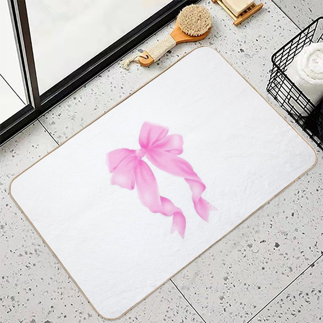 Cute Pink Bow  Toxin-Free Bath Mat