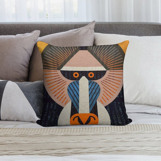 Mandrill Soft Short Plush Fabric Throw Pillow