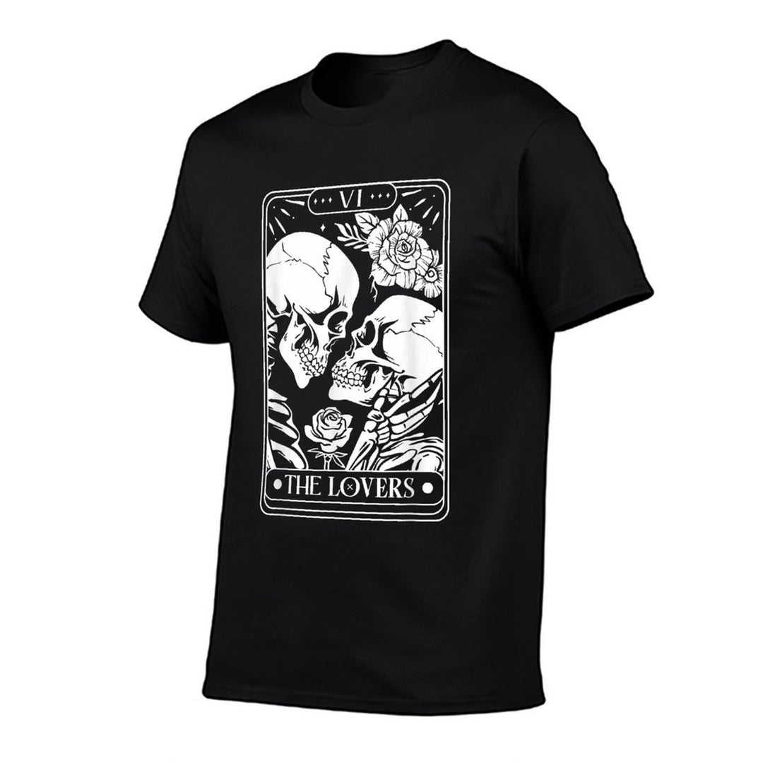 Tarot Card The Lovers Vintage Skeleton Goth Halloween Witch  Soft T-Shirt
