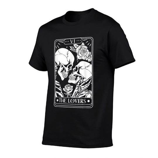 Tarot Card The Lovers Vintage Skeleton Goth Halloween Witch  Soft T-Shirt