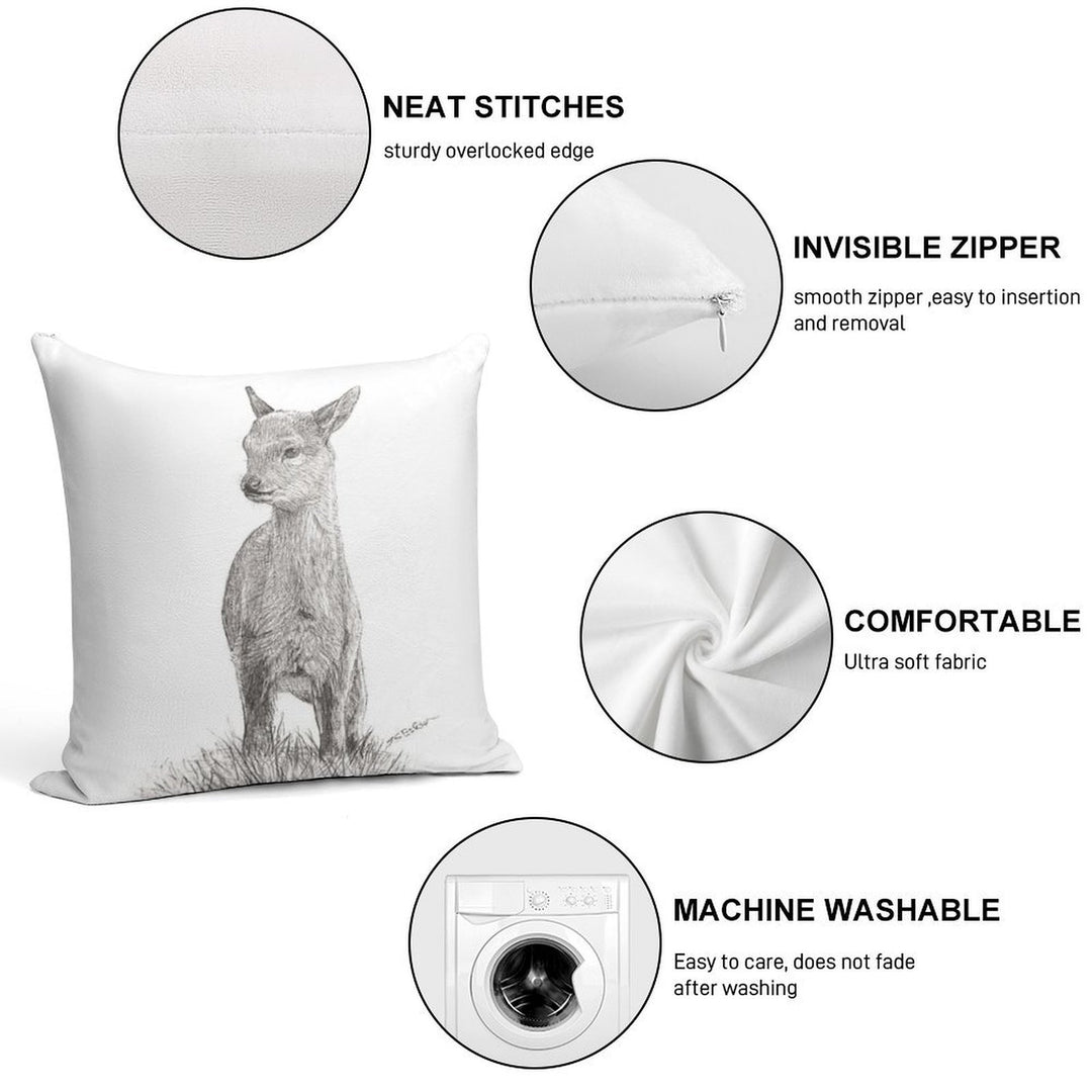 Little Deer Soft Warmth Comfort Throw Pillow