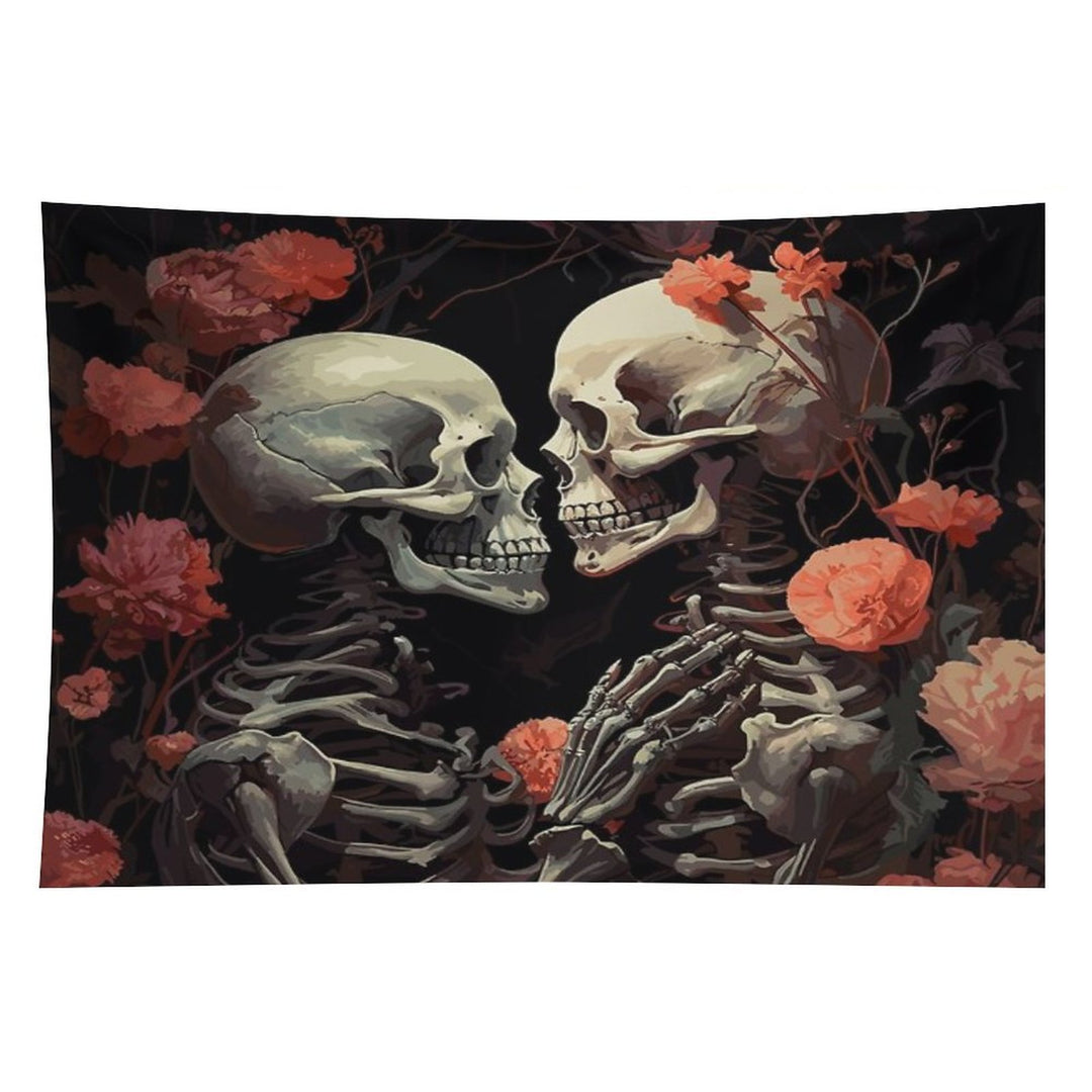 Together Skeleton Lover Art Tapestry