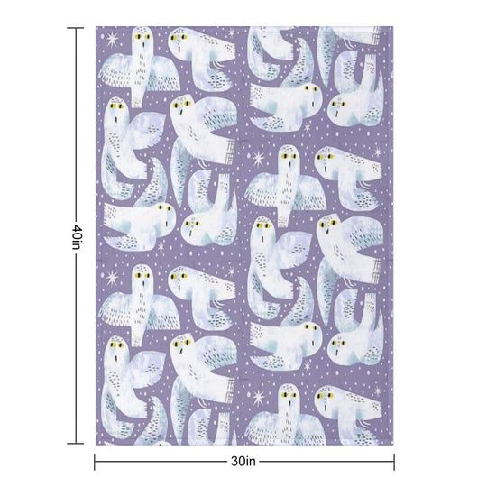 Snowy Owls Gift-ready Throw Blanket