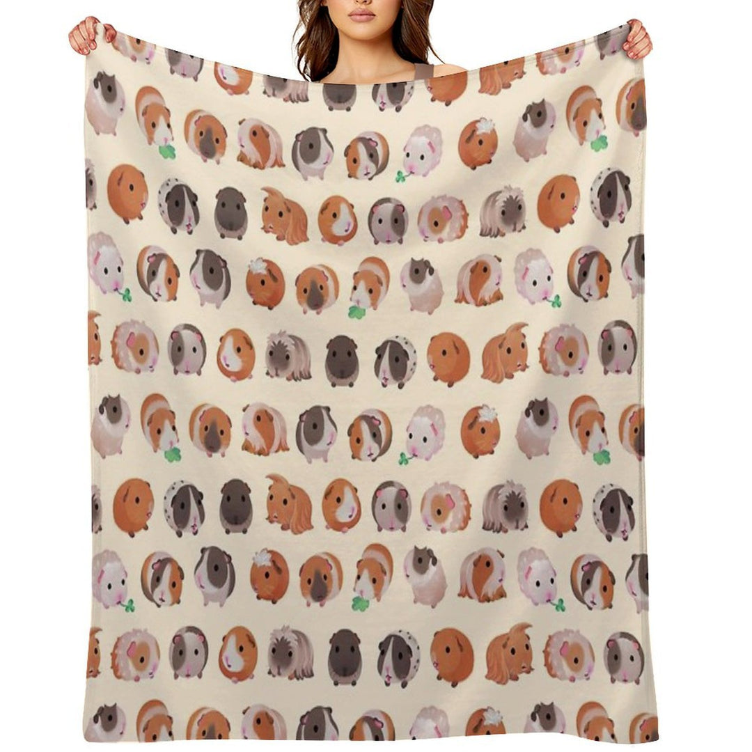 Guinea Pig Day - Bright Anti-pilling Throw Blanket