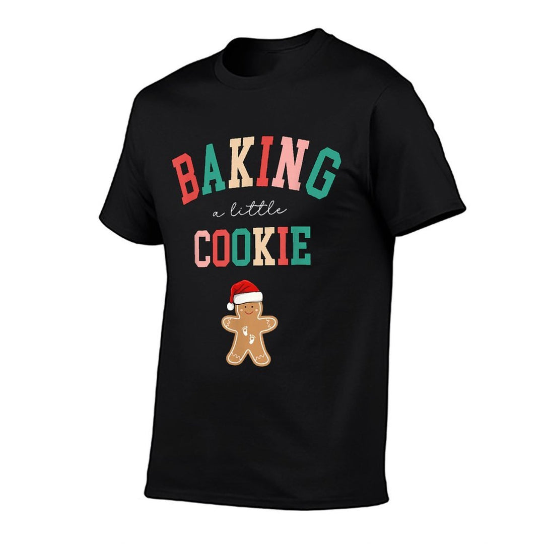 Baking A Little Cookie Cute Christmas Pregnancy Announcement  Trendy Pattern T-Shirt