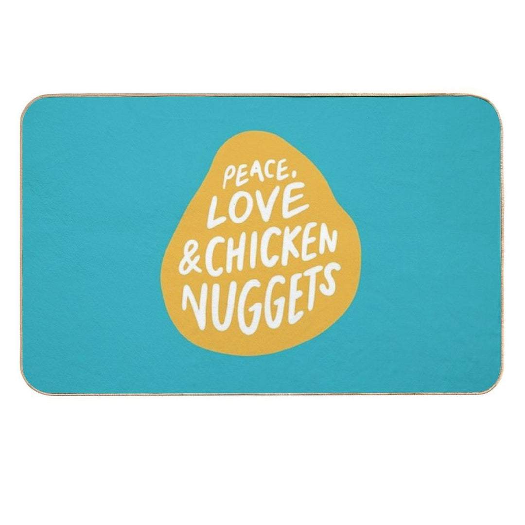 Peace, Love & Chicken Nuggets  Eco-Friendly Bath Mat