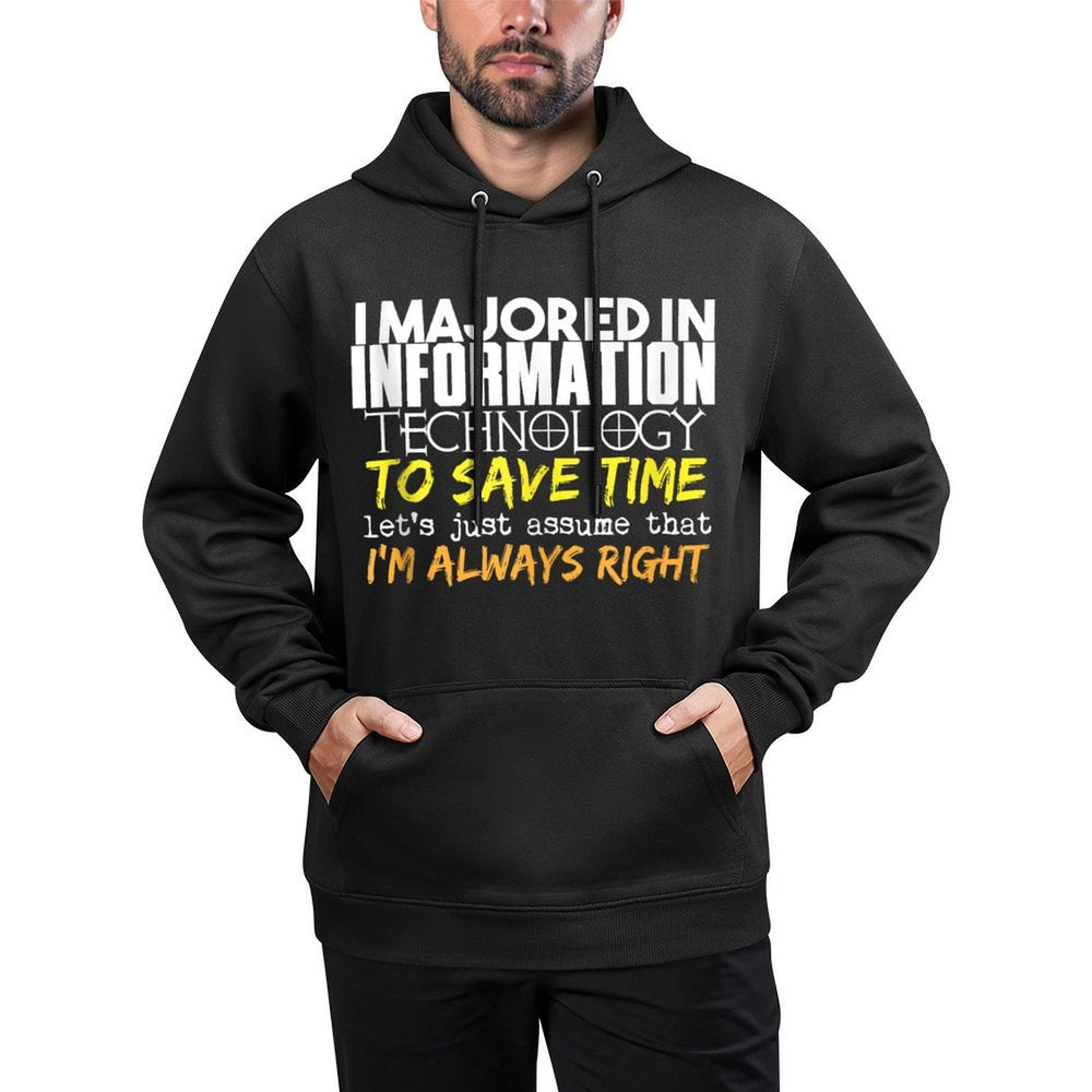 Information Technology Major Gift for Back to School Gift Versatile Streetwear Hoodie