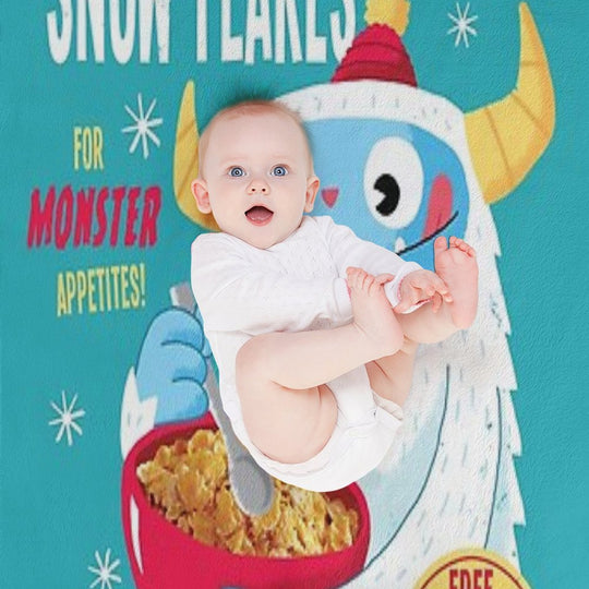 Abominable Snowflakes Quick-dry Throw Blanket