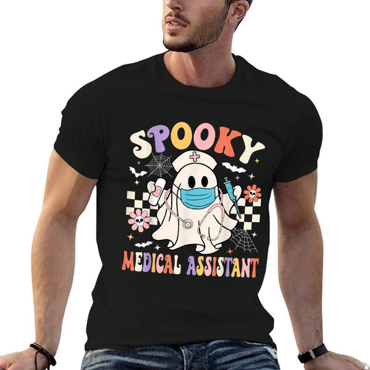 Spooky Medical Assistant Ghost Medical Assistant Halloween  Odor-resistant T-Shirt