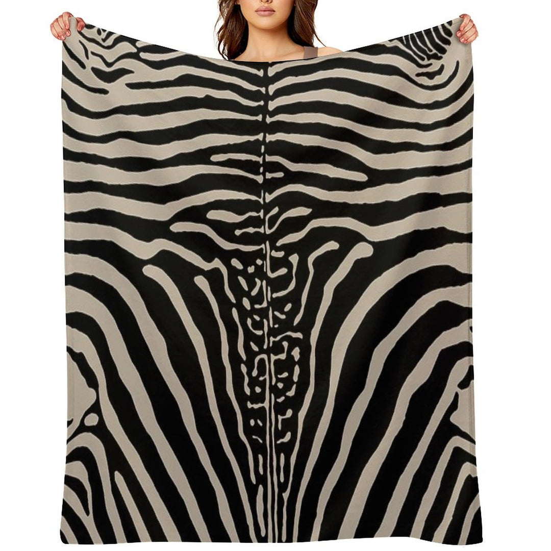 Zebra Stripes Zebra Print Shrink-resistant Throw Blanket