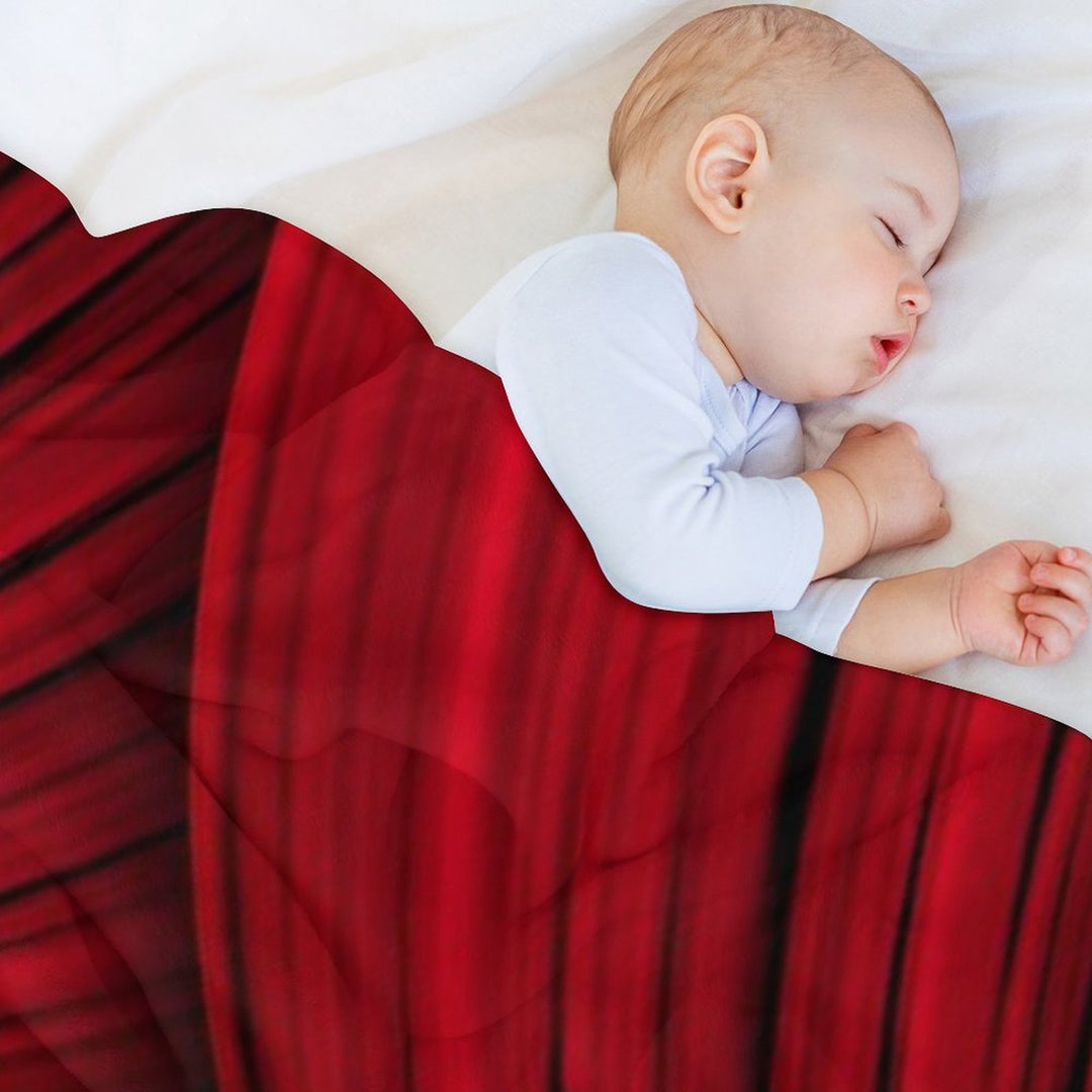 Twin Peaks Red Curtains Black And White Chevron Comfort Throw Blanket